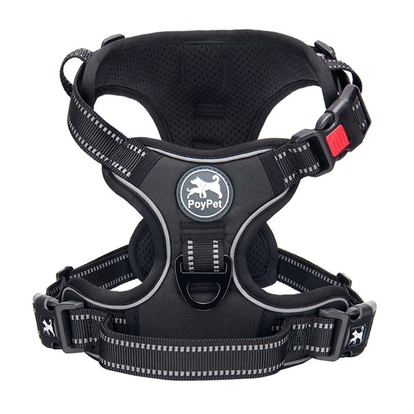 PoyPet No Pull Dog Harness with Neck Buckle Reflective No