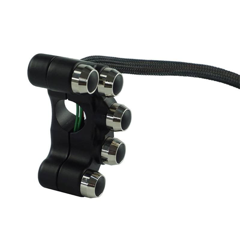 RAYANA Universal Aluminum 5 Button 7/8" 22mm Handlebar Motorcycle Switches