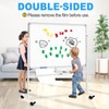 H-Qprobd Magnetic Dry Erase Board with Stand Double-Sided Mobile Whiteboard