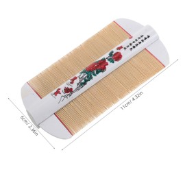 Baluue Bamboo Hair Comb for Cats Dogs Double Sided Dense Tooth Grooming Tool for Efficient Cleaning Lightweight Travel Friendly for Hair Scalp Massage Dandruff Removal