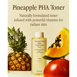 Christmas Gifts Farm Rx Pineapple Plus PHA Brightening Toner (6.42fl oz) - Vegan, PHA-Based Designed to Brighten, Hydrate, and Smooth Skin Texture Enriched with Vitamin B3