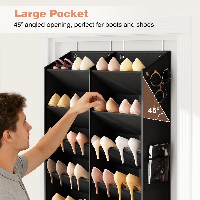 LANTEFUL Over the Door Shoe Organizer, Hanging Shoe Rack for