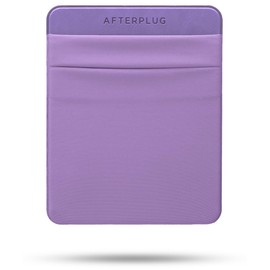 Afterplug 2-Pocket Adhesive Pouch for Laptop, Compatible with External 2.5" HDD, SSD, Magic Mouse, USB Cable and More (Lilac Purple)