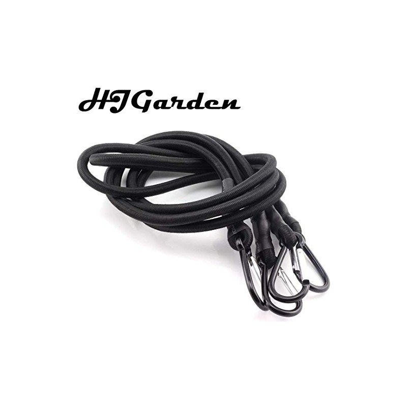 2pcs 60x1/3 Inch Bungee Cord with Hook Heavy Duty Straps