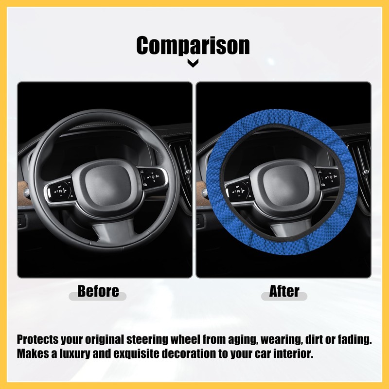 REPAIROCK Steering Wheel Cover Universal Elastic Stretch Antislip Breathable Microfiber
