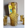Royal Sealy 5 pc Cordial Set N.I.B. Amber • Decanter