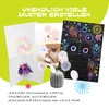 CRAFTY CATS Spirograph 47-Piece Deluxe Kit with Scratch Pictures, Mandala