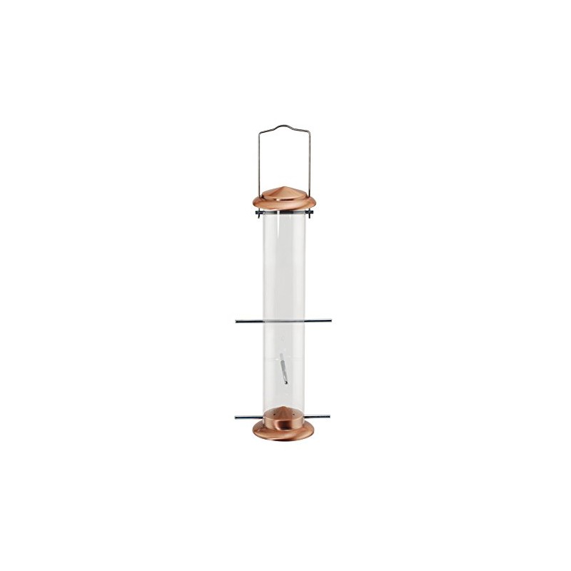Woodlink NATUBE5 Audubon 4 Port Thistle Seed Tube Feeder, Brushed