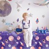 4 Pack Space Tablecloth Galaxy Table Cloth Rocket Astronaut Table