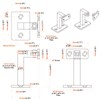 RealPlus Swivel Handrail Brackets Heavy Duty Adjustable Square Hand Rail