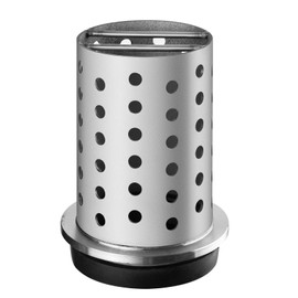 DZQ Perforated Casting Flask Vacuum Casting Stainless Steel Wall Flanged with Rubber Sprue Base(5" x 8")