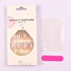 Glitter White French Tip Press on Nails 24pcs Short Square