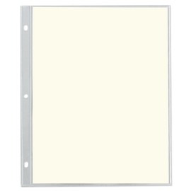 Presentation Binder Refill Pages by Gallery Leather Clear Top Loading, Archival Quality Page Dividers, 5-Pages #13311
