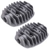 Double Cylinder Head, 2Pcs Durable Cast Aluminum Material Air Compressor