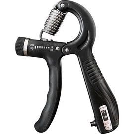 Hand Grip Strengthener, Grip Strength Trainer, 22-132 Lbs Adjustable Resistance Forearm Exerciser Workout for Rehabilitation Athletes Climbers Musicians - Color: black 1 Pack