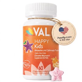 VAL Magnesio para Niños  Alta Absorción para Calma, Relajación y Enfoque  Glicinato, Citrato y Taurato  Vitaminas B6, D y C  Sin Melatonina, Sin