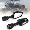 Aluminum UTV Side Mirrors With Led Rock Lights, Left Right