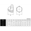 (50 Pieces) M8 White Nylon Acorn Cap Nuts Plastic Hex