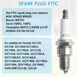 Air Filter Spark Plugs F7TC Compatible with Briggs & Stratton 491588S, Air Filter Lawnmower and Spark Plugs Compatible with Briggs & Stratton 491588 4915885 399959