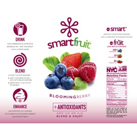 Smartfruit Blooming Berry + Antioxidants, 100% Real Fruit Purée, Non-GMO, No Additives, Vegan - 48 Fl. Oz