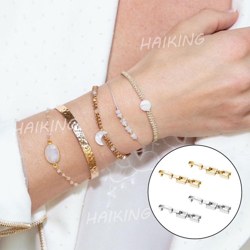 HAIKING Fold Over Clasp, 4 PCS Brass Watch Strap Clasps