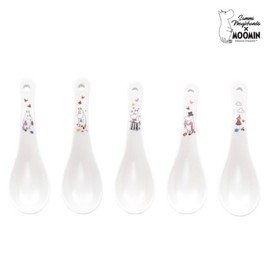 Moomin Friends Ceramic Udon Spoon 5-Piece Set / 무민 프렌즈 도자기 우동스푼 5종세트