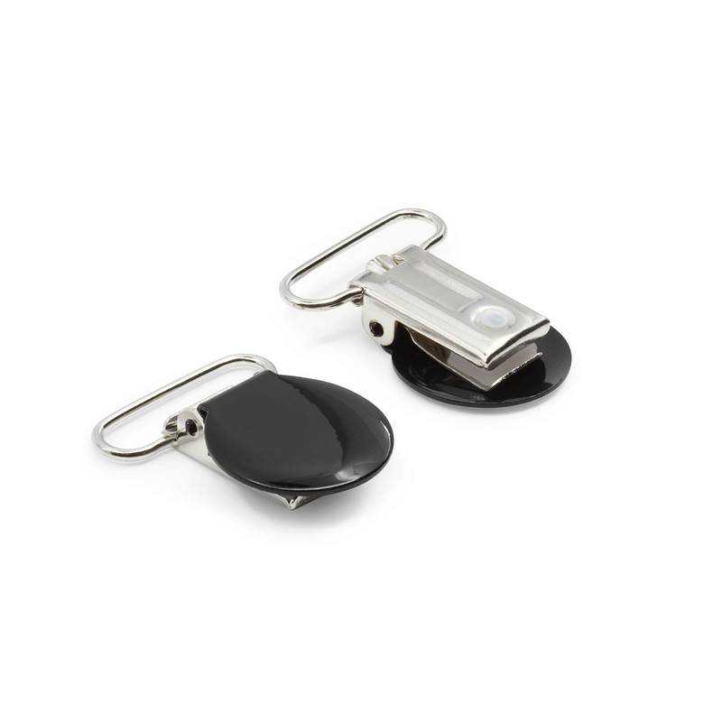 Dritz 108-1 Suspender & Mitten Clips, Black, 1-Inch 2-Count