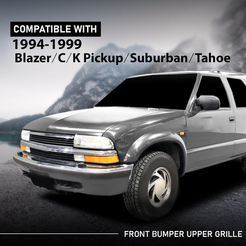 G-PLUS Front Billet Grille Compatible with Chevy Blazer C/K Pickup