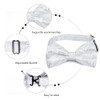 Alizeal Mens Gradient Paisley Bow Tie Pre Tied Pocket Square