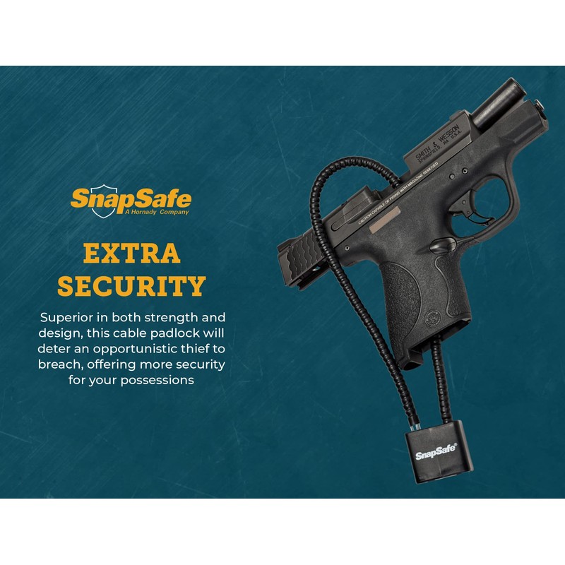 SnapSafe Cable Padlocks, 2 Pack 75281 - PVC Coated Steel