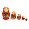 Semyonov Matryoshka 5 Piece Headband "Khokhroma" (RED) [Made in Russia]