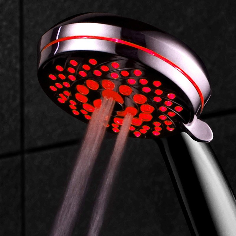 HotelSpa SpectrumTM Ultra-Luxury 7-setting / 7-color LED Handheld Shower-Head with