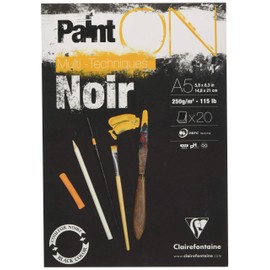 Clairefontaine Paint'On A5 Multi Media Pad 250gsm, Black