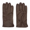 Harssidanzar GMEU006 Men's Leather Gloves Comfort Cashmere Lined, brown
