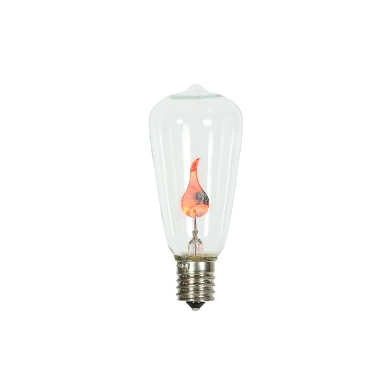 Vickerman ST40 Incandescent Clear Flicker Flame E17 Medium Base Bulb,