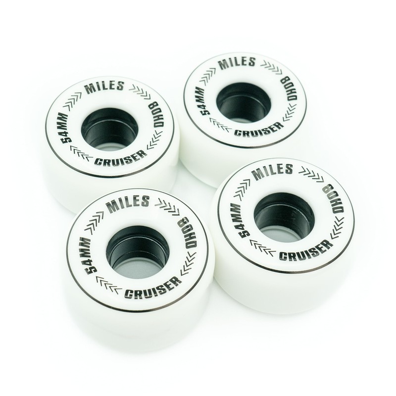 Miles Skateboard, Soft Wheels, 80HD, 2.1 inches (54 mm), City