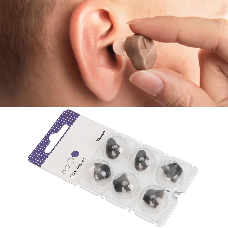 6pcs Silicone Click Sleeve Accessory Protect Ears Washable Sound Amplifier