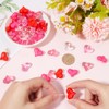 SUNNYCLUE 100Pcs 5 Colors Pink Heart Bead Valentine's Day Beads