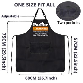 ENSIANTH Pastor Apron Pastor Appreciation Gifts Christian Cooking Aprons Minister Gift Retirement Gift for Pastor Wife Kitchen Aprons (Pastor Apron)