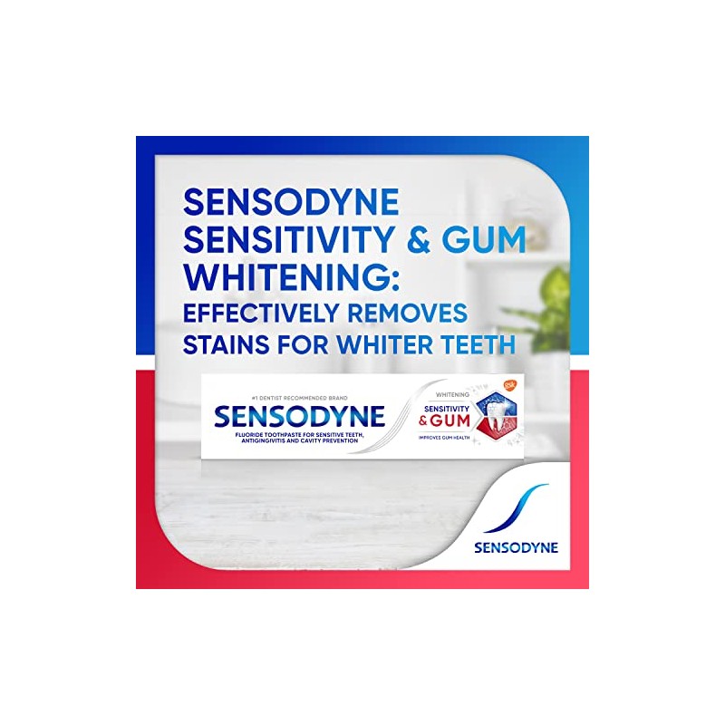 Sensodyne Sensitivity & Gum Whitening Toothpaste, Toothpaste for Sensitive Teeth
