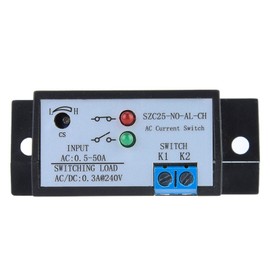 SZC25-NO AL-CH Self Supply Adjustable Normally Open AC Current Sensing Switch AC 0.5-50A
