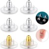 Catinee 3 Pairs Earring Backs,925 Sterling Silver Earring Backs Replacements,