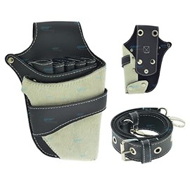 Hair Scissor Holster, Hairdressing Pouch Barber Shears Holster Hairdressing Salon Scissors Kit Bag Scissors Holder Pouch for Hair Stylist Clips Waist Shoulder Belt (White)