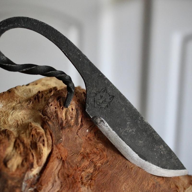 Blacksmith Kitchen Knife - Hand Forged Carbon Steel Blade