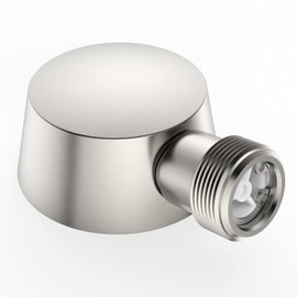 Lavatrum Wall Mounted Supply Elbow, Solid Brass Round Wall Supply Elbow with Check Valve (Brushed Nickel)