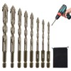 Pack of 8 Sawtooth Drill Bits Compatible with Powerbit 4