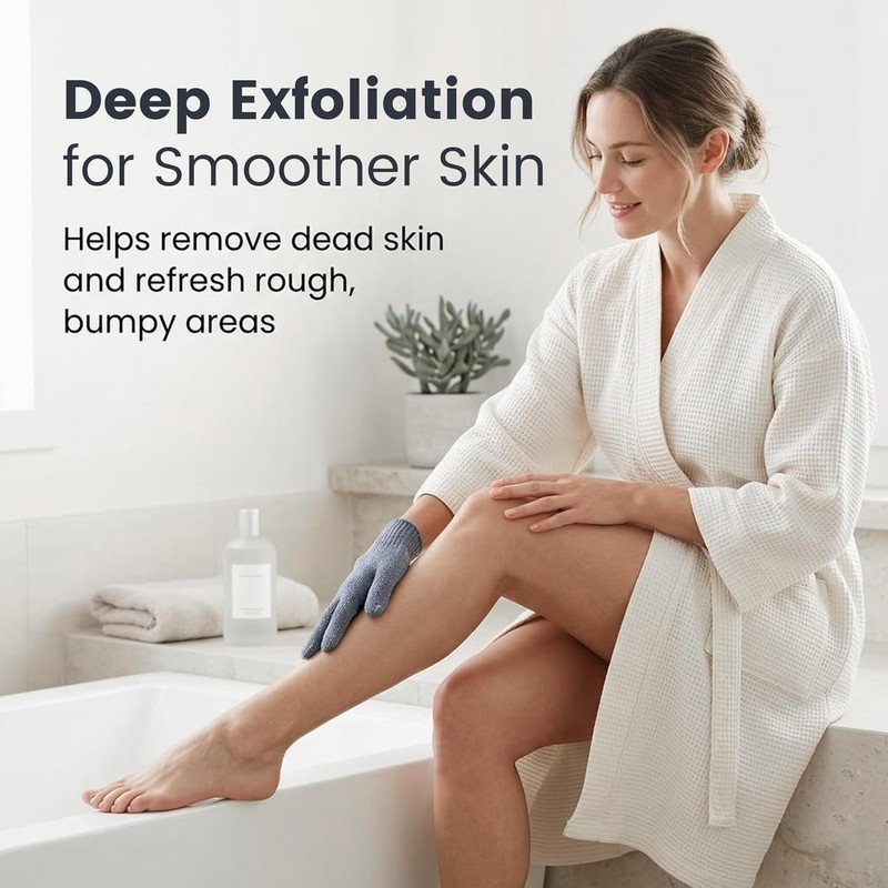 Lingtoolator liating Gloves,Body Scrub Exfoliator for Dead Skin Remover, Exfoliate