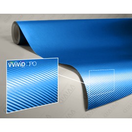 VViViD Craft 3D Carbon Fibre Textured Vinyl Sheet 1ft x 5ft for Silhouette, Cricut and Cameo Machines Including 12" x 12" Sheet of Transfer Paper (Electric Blue)