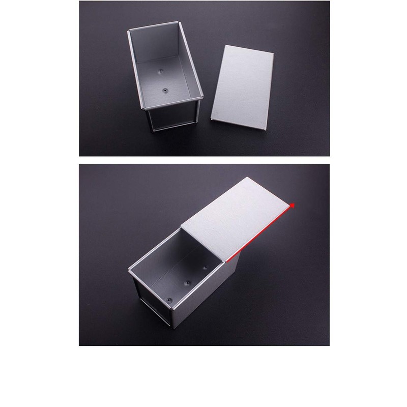 Chris.W Pullman Loaf Pan with Lid, 0.99Lb Dough Capacity Non-Stick