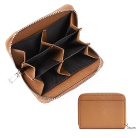 imeetu Mini Wallet, Coin Case, Key Case, Coin Purse, 6 Compartments, Genuine Leather, Compact, Lightweight, Convenient, Small, Genuine Cowhide Leather, Multifunctional, Accessory Case, Simple, Casual